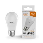 Лампа светодиодная E27 13W 3000K матовая Gauss 10502132 Basic Шар