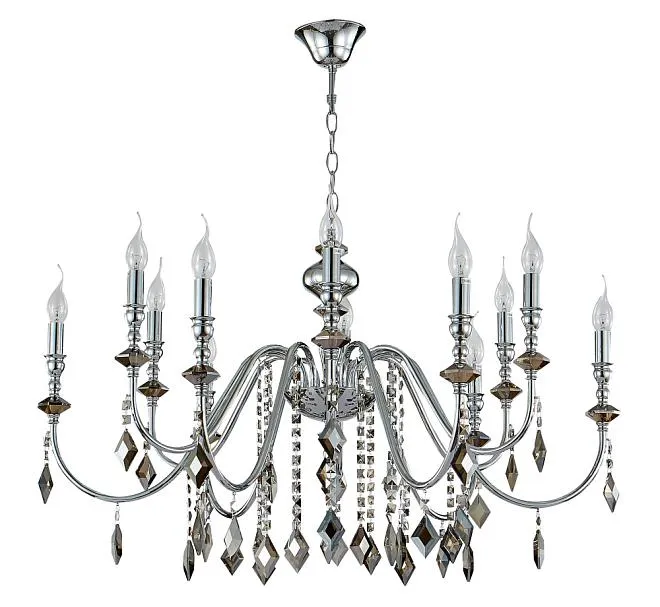 Люстра Crystal Lux MERCEDES SP6+6 CHROME/SMOKE 0950/312