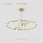 Кольцевые люстры и светильники RAISE 19 плафонов. Цвет золото. Lampatron 3091-7620