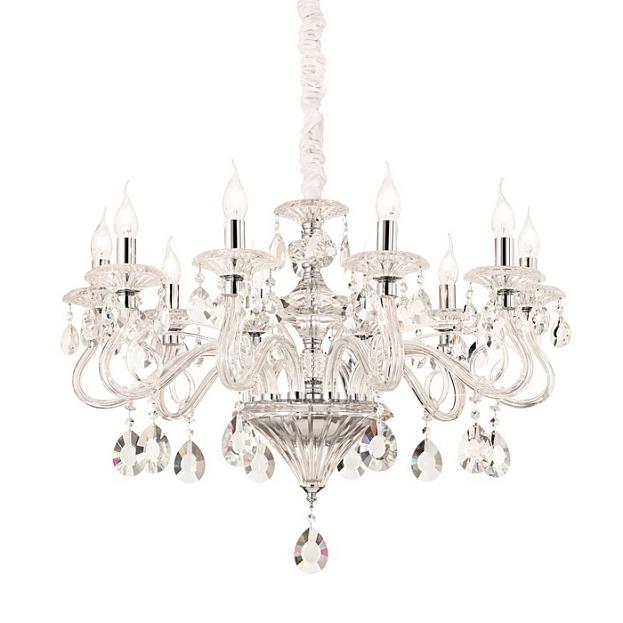 Подвесная люстра Ideal Lux 141060 NEGRESCO SP10 TRASPARENTE