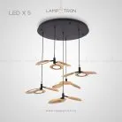 Готовая комбинация светильников ULRICA MORE 5 ламп. Цвет Светлое Дерево Lampatron 4238-10592