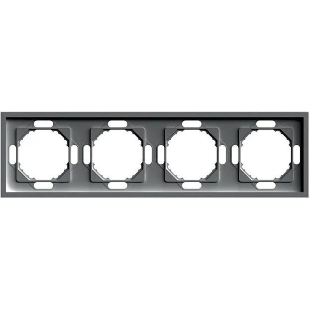 Рамка 4-местная, серия Эмили, антрацит, soft touch Stekker 49939 PFR00-5004-09 Рамка 4-местная, серия Эмили, антрацит, soft touch Stekker 49939 PFR00-5004-09