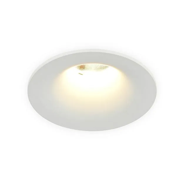 Светильник встраиваемый, 7Вт, D70хH61мм, 24°, 3000К, IP20, Ra>90, белый, блок питания в комплекте Donel DN12001R7W1W DN12