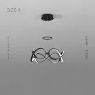 Кольцевые люстры и светильники FORLI BW Размер S. Цвет Черный. Белый свет Lampatron 7654-21399