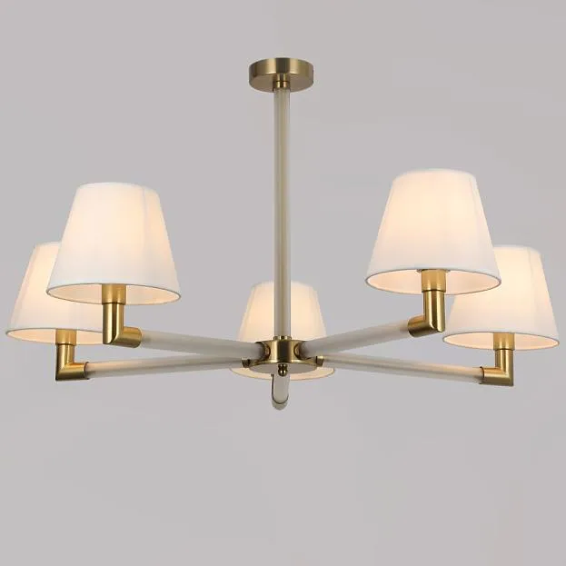 Потолочная люстра ILLUMICO IL0501-5P-79 BRASS Потолочная люстра ILLUMICO IL0501-5P-79 BRASS