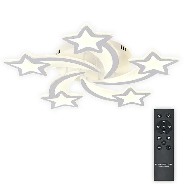 Потолочная люстра светодиодная с пультом звезды Natali Kovaltseva LED LAMPS 85011 Star Ii
