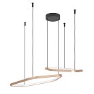 Светодиодный подвес 1X30W(LED) 2200-6500K, 5200lm, алюминий, сталь, бронзовый, черный, белый Eglo 390507 ESTRELLA