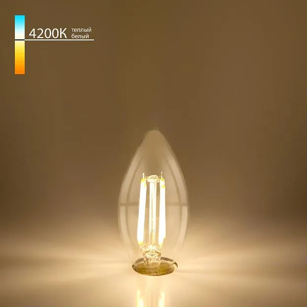 Светодиодная лампа Elektrostandard BLE1426 "Свеча" C35 9W 4200K E14 (CW35 прозрачный) a050132 Свеча F