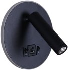 Настенный светильник Reluce 86203-9.2-001KT LED12W+USB BK