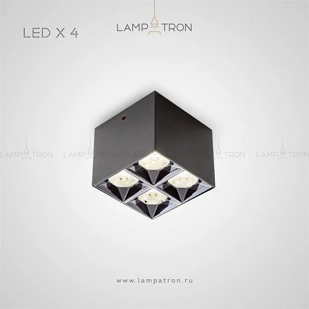 Точечный свет CUP 4 лампы. Цвет Черный. 3000K Lampatron cup-4-black-3 5097-12974 Точечный свет CUP 4 лампы. Цвет Черный. 3000K Lampatron cup-4-black-3 5097-12974
