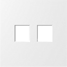 Накладка 2-я для розеток RJ45,TV,SAT, матовый белый, Donel DS86933 S08