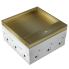 Лючок в пол 12 мод. (6 мод. 45х45 мм.) верт. установка, латунь, в уровень с напольным покрытием Donel DFB12SBRLVL DFB