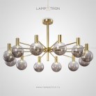 Люстра AIDA 12 плафонов. Цвет каркаса золото. Lampatron 2883-6880