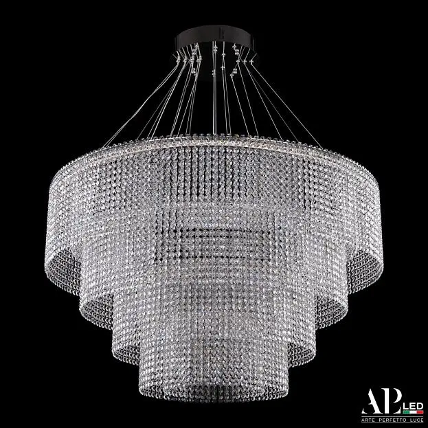 Люстра светодиодная хрустальная APL LED SH02.93.4D.A.Ni.4000 Sicilia Люстра светодиодная хрустальная APL LED SH02.93.4D.A.Ni.4000 Sicilia