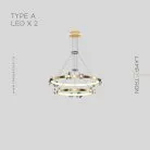 Кольцевые люстры и светильники CAMILIA RING Два кольца. Тип A. Цвет Латунь Lampatron 7531-21006