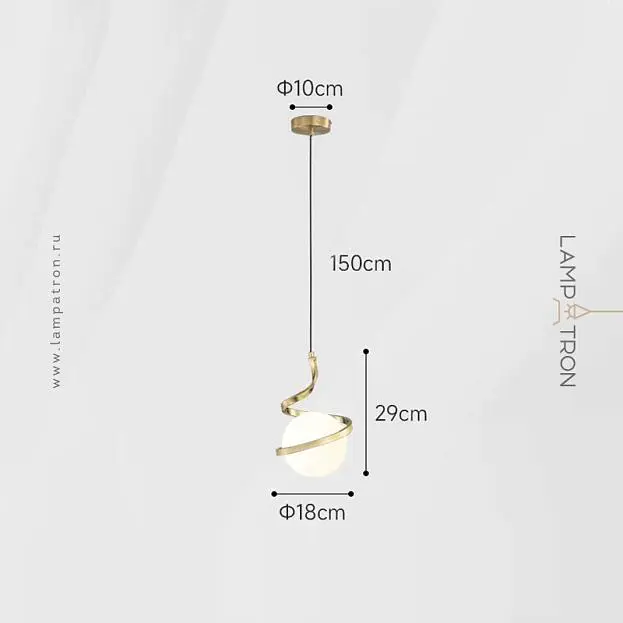 Подвесной светильник SPINNER Цвет Золото Lampatron 8158-22327 Подвесной светильник SPINNER Цвет Золото Lampatron 8158-22327
