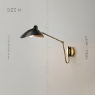 Бра HILDBORG Размер M. Цвет Латунь + Черный. Матовый Lampatron 6348-17051