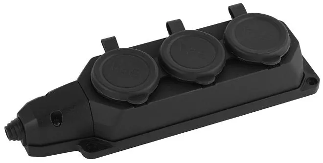 Розеточные блоки, удлинители ЭРА K-3e-B-IP44