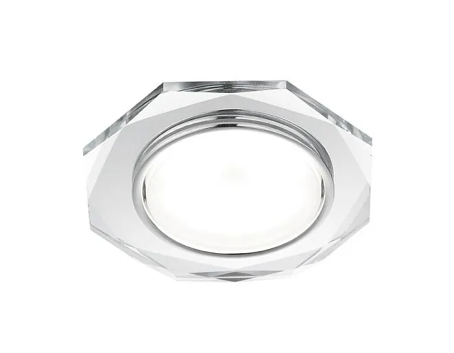 Встраиваемый точечный светильник хром/прозрачный Ambrella light G8020 CH GX53 