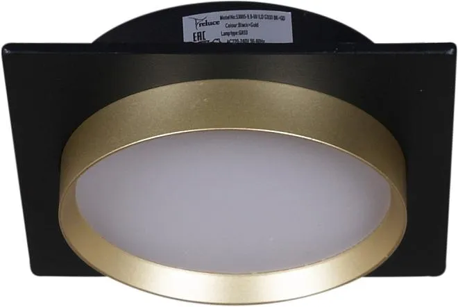 Точечный светильник Reluce 53005-9.0-001LD GX53 BK+GD Точечный светильник Reluce 53005-9.0-001LD GX53 BK+GD