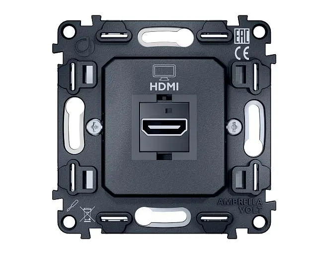 Механизм розетки HDMI 2.0 Ambrella Volt VM222 QUANT Механизм розетки HDMI 2.0 Ambrella Volt VM222 QUANT