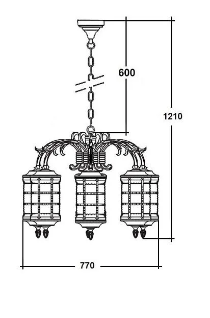 Уличный светильник подвесной Oasis Light 81270/6/16 cover Gw BARSELONA