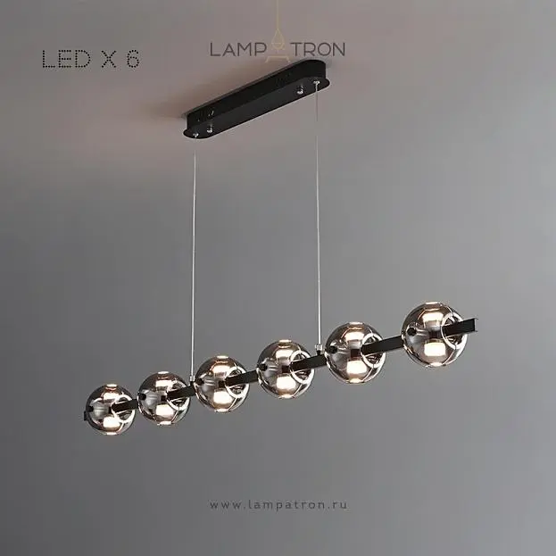 Реечный, рядный светильник SEMUND B LONG 6 шаров Lampatron 8101-22157 Реечный, рядный светильник SEMUND B LONG 6 шаров Lampatron 8101-22157