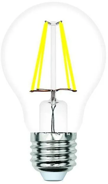 Лампочка светодиодная филаментная Volpe LED-A60-5W/4000K/E27/CL/SLF LED-A60-SLF Лампочка светодиодная филаментная Volpe LED-A60-5W/4000K/E27/CL/SLF LED-A60-SLF