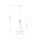 Светильник подвесной Черный/Белый E27 1*40W Evoluce SLE1255-413-01 ARKET