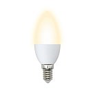 Лампочка светодиодная Volpe LED-C37-9W/WW/E14/FR/NR картон