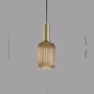 Подвесной светильник IRIS C Модель A. Плафон коньяк. Цвет патрона латунь. Lampatron 1352-17813