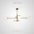 Люстра SHADE CH 8 плафонов. Цвет Латунь Lampatron 2611-6212