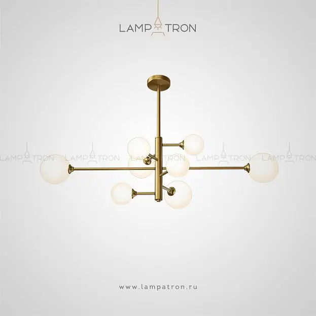 Люстра SHADE CH 8 плафонов. Цвет Латунь Lampatron 2611-6212 Люстра SHADE CH 8 плафонов. Цвет Латунь Lampatron 2611-6212
