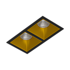 Встраиваемый светодиодный светильник Ledron RISE KIT 2 LED 4000K Black-Gold