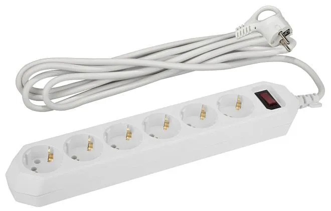 Розеточные блоки, удлинители ЭРА USF-6es-1,5m-W-BOX