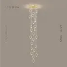 Готовая комбинация светильников LUANA MORE 20 ламп. Цвет Коричневый + Латунь Lampatron 5653-14618