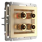 розетка акустическая Werkel W1185010 Встраиваемые механизмы шампань рифленый a051421