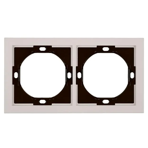 Рамка 2-местная, PFR00-3002-08, пудровый жемчуг Stekker 50487 Мия