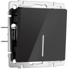Выключатель одноклавишный с подсветкой (черный акрил) Werkel W1110148 a064025