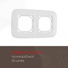Рамка из поликарбоната на 2 поста Arte Milano 505.05-2.white am