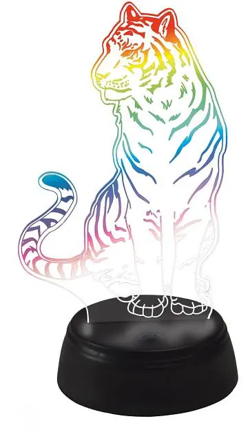 Световая фигура Uniel ULI-M507 RGB/3AA TIGER/BLACK Световая фигура Uniel ULI-M507 RGB/3AA TIGER/BLACK
