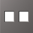 Накладка 2-я для розеток RJ45,TV,SAT, матовый титан, Donel DE86945 A07