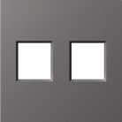 Накладка 2-я для розеток RJ45,TV,SAT, матовый титан, Donel DE86945 A07
