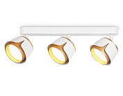 Настенно-потолочный поворотный спот со сменной лампой GX53 WH/GD белый/золото GX53/3 380*100*147 Ambrella light TN71235/3
