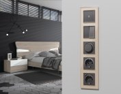 Комплект механизма 2-клавишного перекрестного выключателя 10A-250V ALFA Антрацит серый Volt MA653030 QUANT