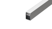 Накладной/подвесной алюминиевый анод. профиль, 50х75х2000мм. В комплекте матовый экран, 2 торцевые заглушки Donel DN18CS5075A2Set DN18