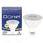 Светодиодная лампа 7Вт, MR16, 220В, GU5,3, 4000K, 525Лм, Ra>80, 60°, D50хH50мм Donel DN03005N7GU5,3 DN03