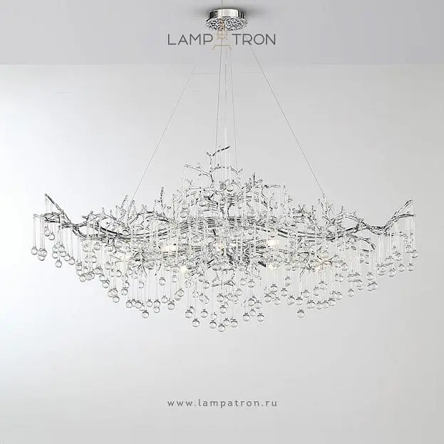 Люстра WATERDROPS WIDE 14 ламп. Цвет хром Lampatron 8853-24990 Люстра WATERDROPS WIDE 14 ламп. Цвет хром Lampatron 8853-24990