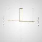 Реечный, рядный светильник BARRA 4 лампы. Цвет золото. Крепление планка Lampatron 1942-25369