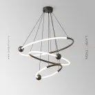 Кольцевые люстры и светильники ECLIPTICA Цвет: Чернёная латунь Lampatron 8189-22412